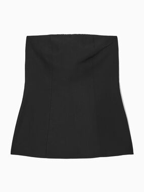 COS Strapless Linen Blend Minimalist Corset Bustier Bandeau Top (US 2 / XS)